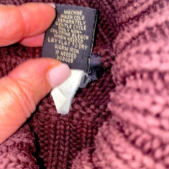 Banana Republic 💯 cotton knit aubergine turtleneck. Long sleeves. Size XS. - Picture 6 of 8